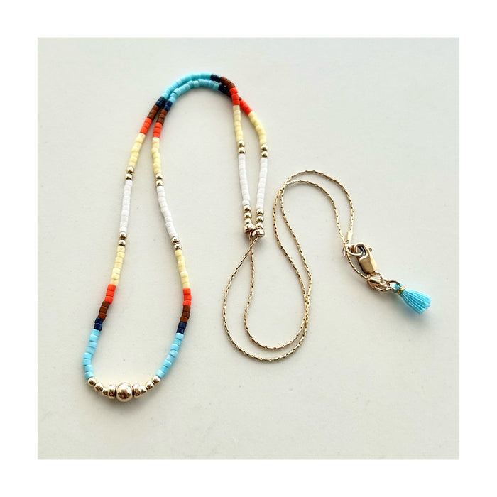 14Kt GOLD JAPANESE MYUIKI BEAD NECKLACE