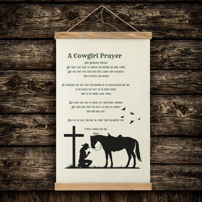 A Cowgirl Prayer Wall Hanging - Cozy Corner