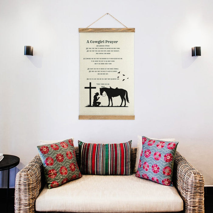 A Cowgirl Prayer Wall Hanging - Cozy Corner