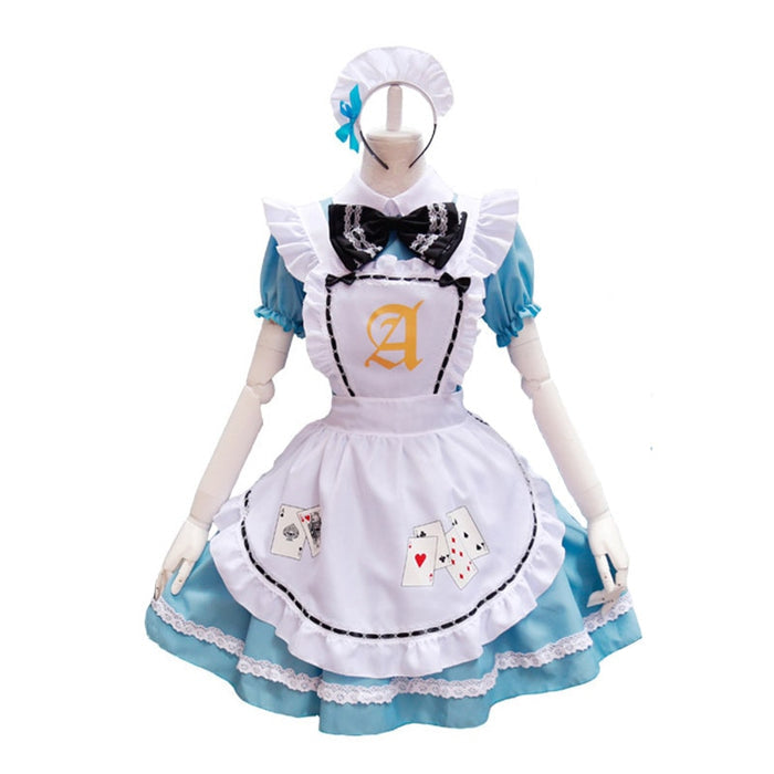Alice Blue Poker Maid Dress - Apparel - Femboy Fatale