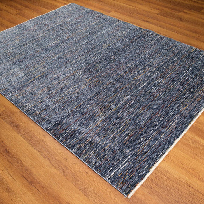 Altay Serisi Makine Dokuma Çizgi Desenli Mavi Halı, 80x150 – 200x290 cm — Halıcızade