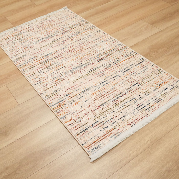 Altay Serisi Soyut Desenli Bej Sentetik Halı, 80x150 – 80x300 cm — Halıcızade