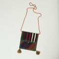 Anadolu Desenli Çok Renkli El Dokuma Yün Kilim Çanta, 25x26 cm — Halıcızade