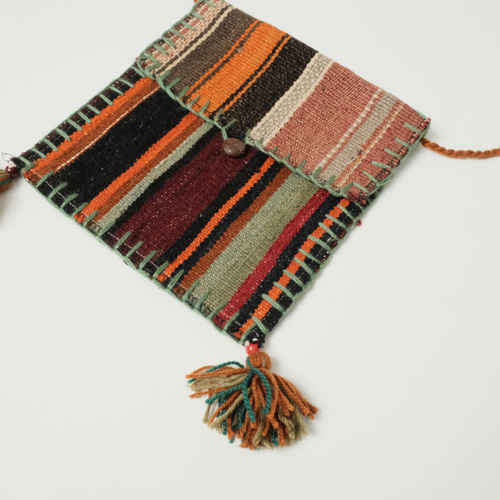 Anadolu Desenli Otantik El Dokuma Kilim Çanta — 25x26 cm