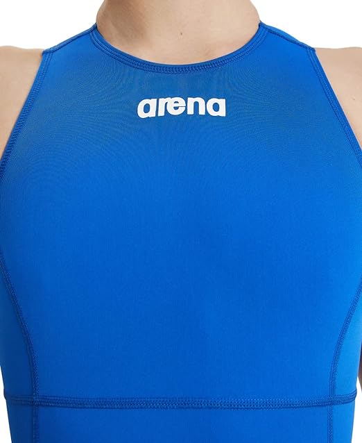Arena Women's Team Swimsuit Waterpolo Solid One Piece, Blue, 46