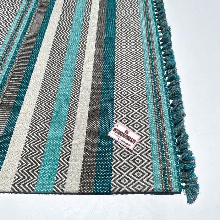 Aztec Serisi Geometrik Desenli Makine Dokuma Kilim