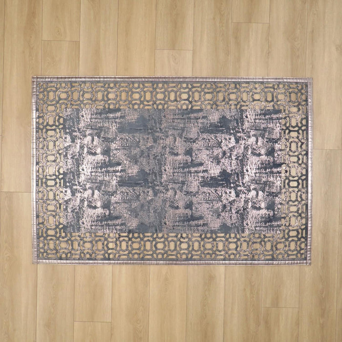 Bianca Serisi Geometrik Desenli Lacivert Mutfak Halısı — 120x180, 90x300, 110x300 cm