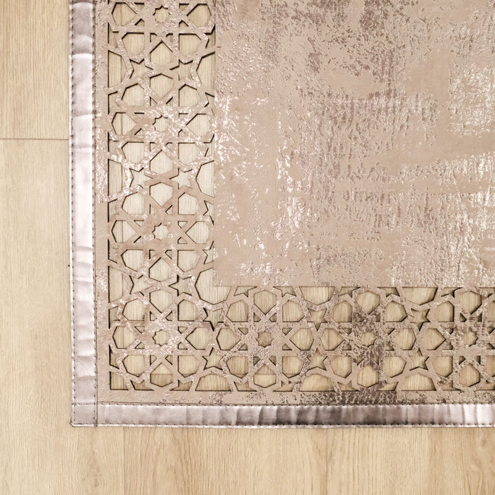 Bianca Serisi Geometrik Desenli Vizon Renk Halı — 80x150, 80x200, 120x180, 200x300 cm