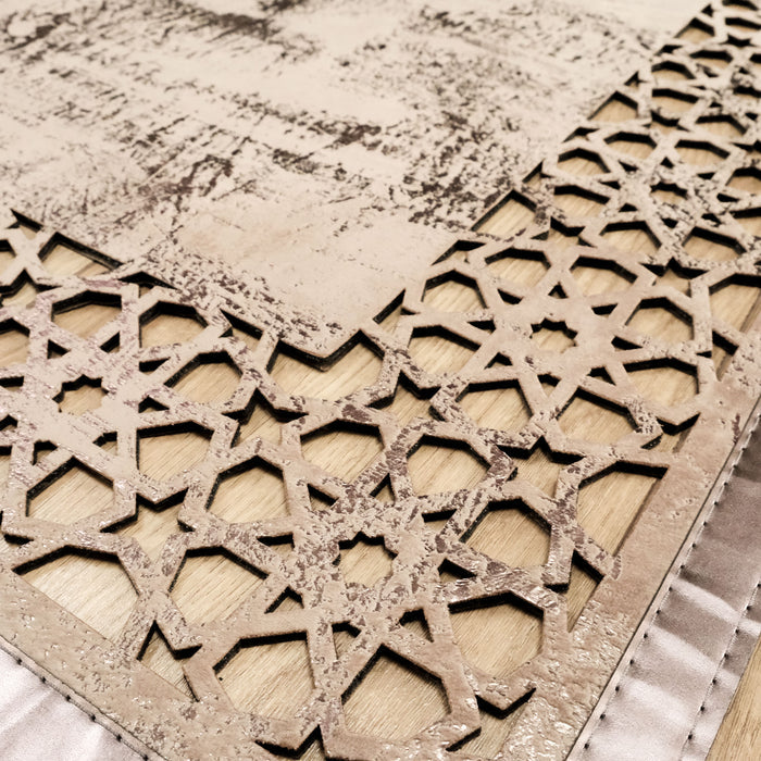 Bianca Serisi Geometrik Desenli Vizon Renk Halı