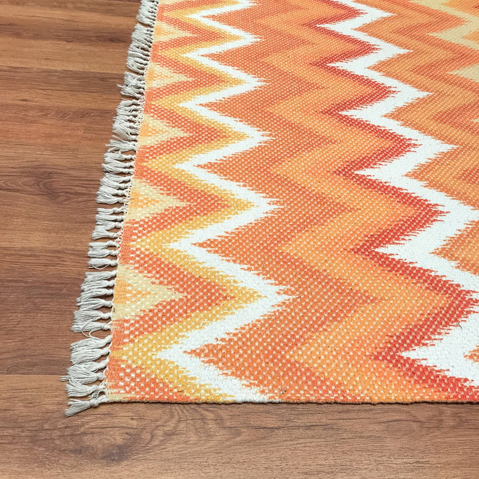 Bodrum Serisi Geometrik Desenli Makine Dokuma Kilim
