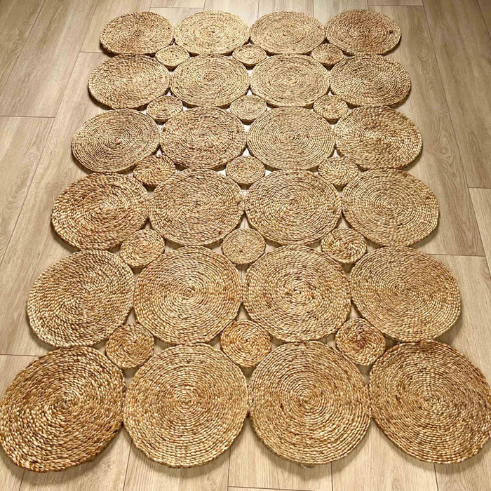 Bolga Serisi Jüt Geometrik Desenli El Dokuma Halı — 120x180 cm