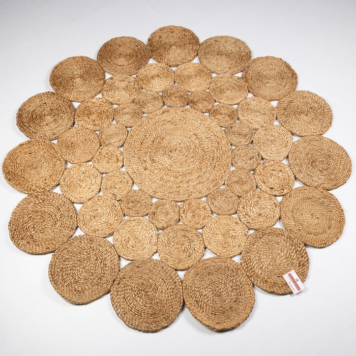 Bolga Serisi Jüt Geometrik Desenli El Dokuma Halı — kış bahçesi halısı