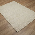 Bolga Serisi Sade Desenli El Dokuma Hasır Halı, beyaz, 80x150 – 170x240 cm — Halıcızade
