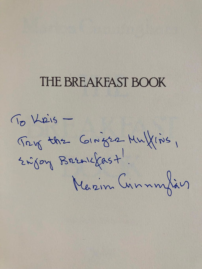 (Breakfast) Marion Cunningham. The Breakfast Book. *Signed*