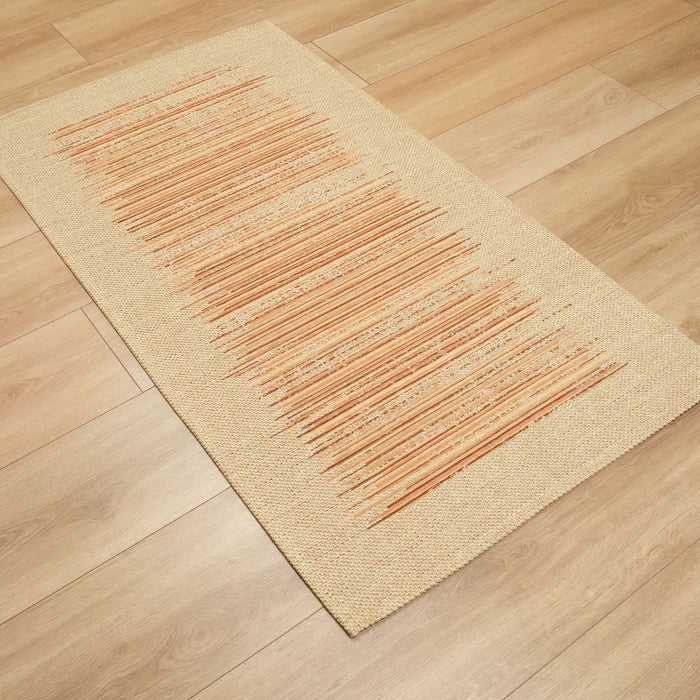 Brooklyn Serisi Çizgi Desenli Bej Halı, 80x150 – 135x200 cm — Halıcızade