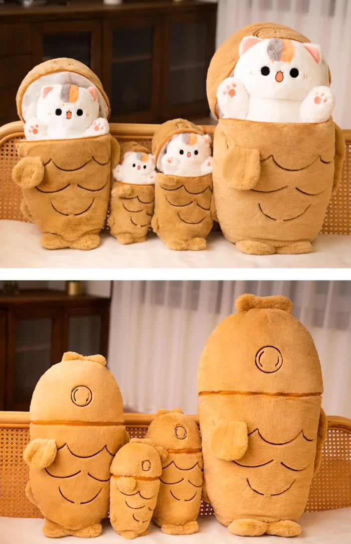 Cat Taiyaki Fish Plush