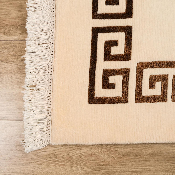 Çerçeve Desenli El Dokuma Halı — bambu