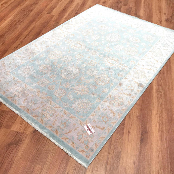 Çerçeve Desenli Tezgah Dokuma Halı, mavi, 80x140 cm — Halıcızade