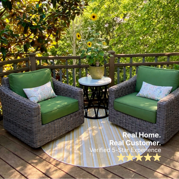 Chair Back Cushions with Full Piping