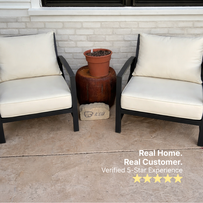 Chair Back Cushions with Side Piping