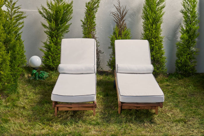 Chaise Lounge Cushions with Piping