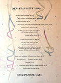 Chez Panisse. New Year's Eve 1990 Menu