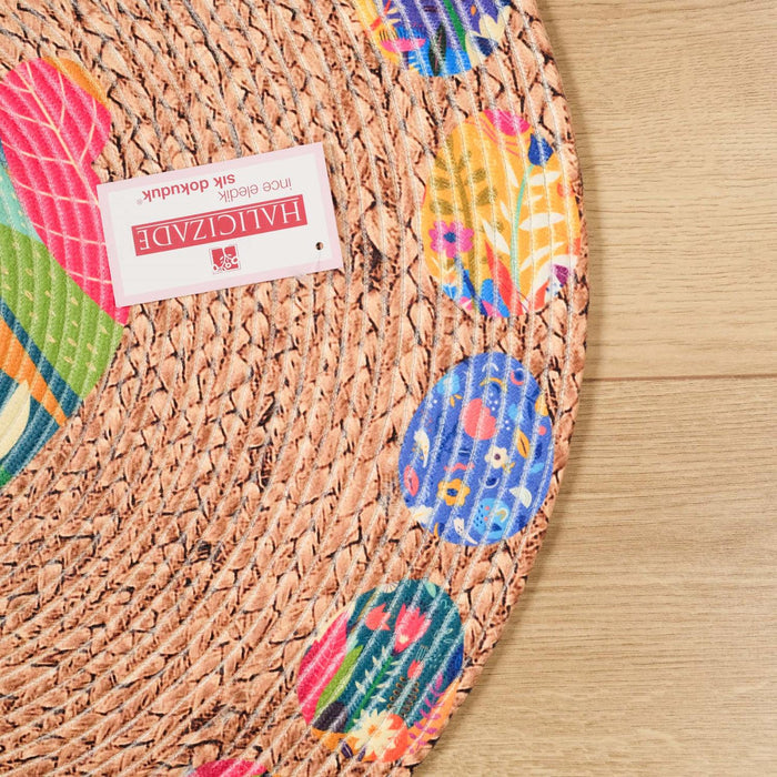 Çiçek Desenli Makine Dokuma Halı — akrilik