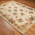 Çiçek Desenli Makine Dokuma Kilim, bej, 160x235 cm — Halıcızade
