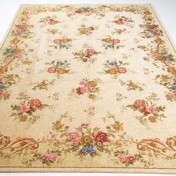 Çiçek Desenli Makine Dokuma Kilim — 160x235 cm