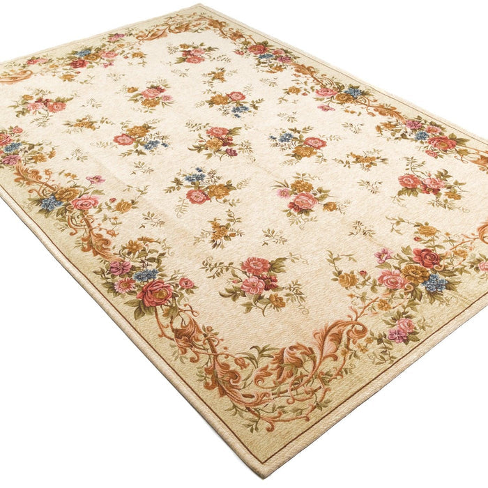 Çiçek Desenli Makine Dokuma Kilim — akrilik