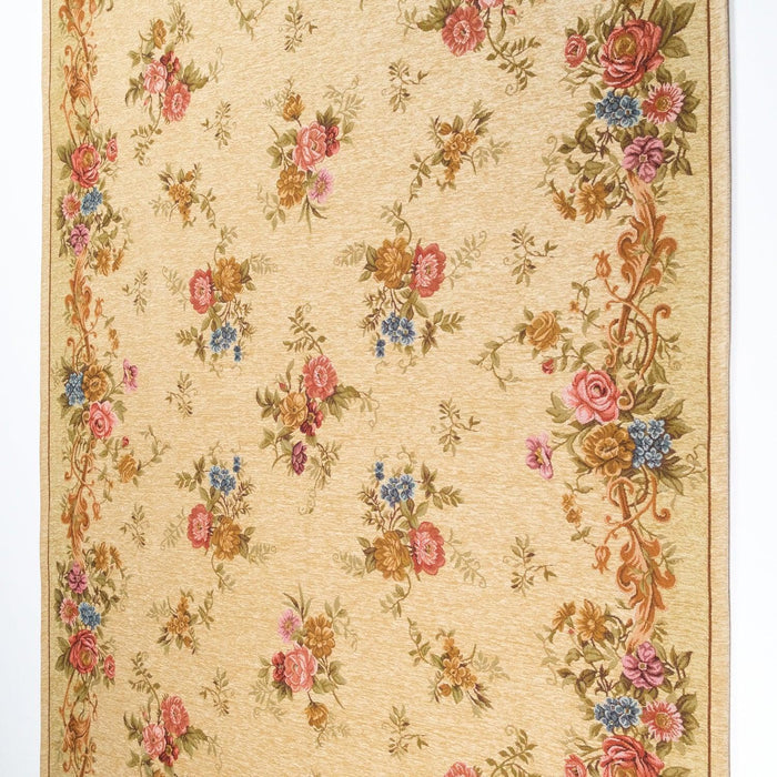 Çiçek Desenli Makine Dokuma Kilim