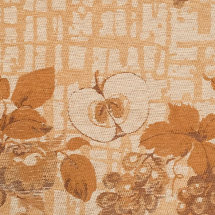 Çiçek Desenli Pamuk Kahverengi Kilim — 200x290 cm
