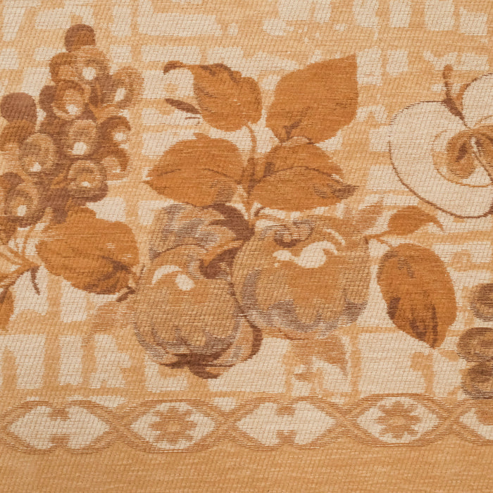 Çiçek Desenli Pamuk Kahverengi Kilim