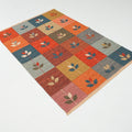 Çiçek Desenli Rengarenk Pamuk Kilim, 120x180 cm — Halıcızade