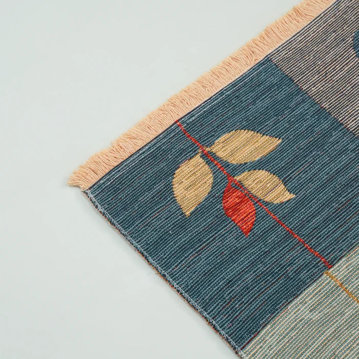 Çiçek Desenli Rengarenk Pamuk Kilim — 120x180 cm