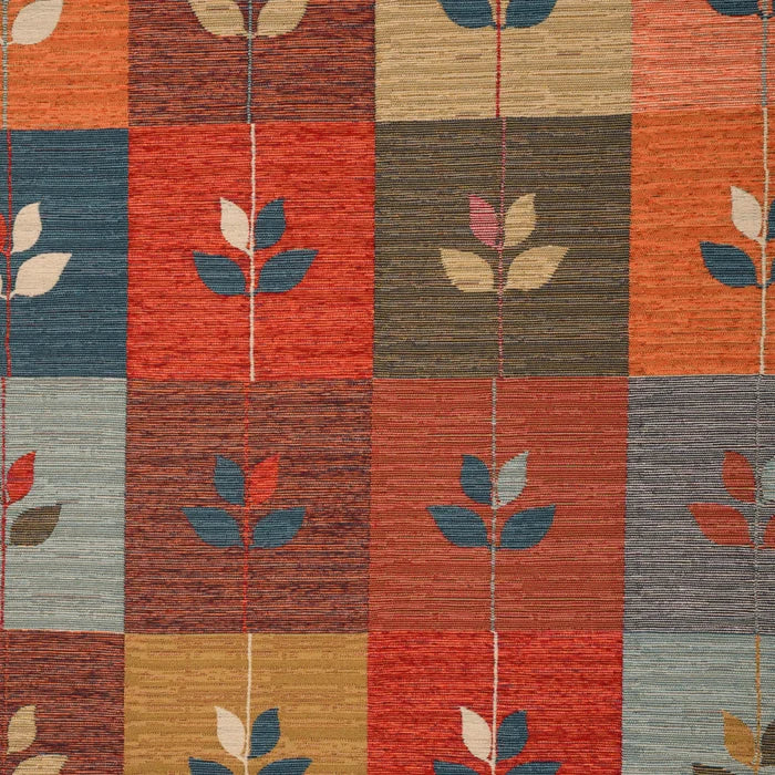 Çiçek Desenli Rengarenk Pamuk Kilim — etnik desenli