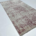 Çiçek Desenli Tezgah Dokuma Halı, krem, 80x140 cm — Halıcızade