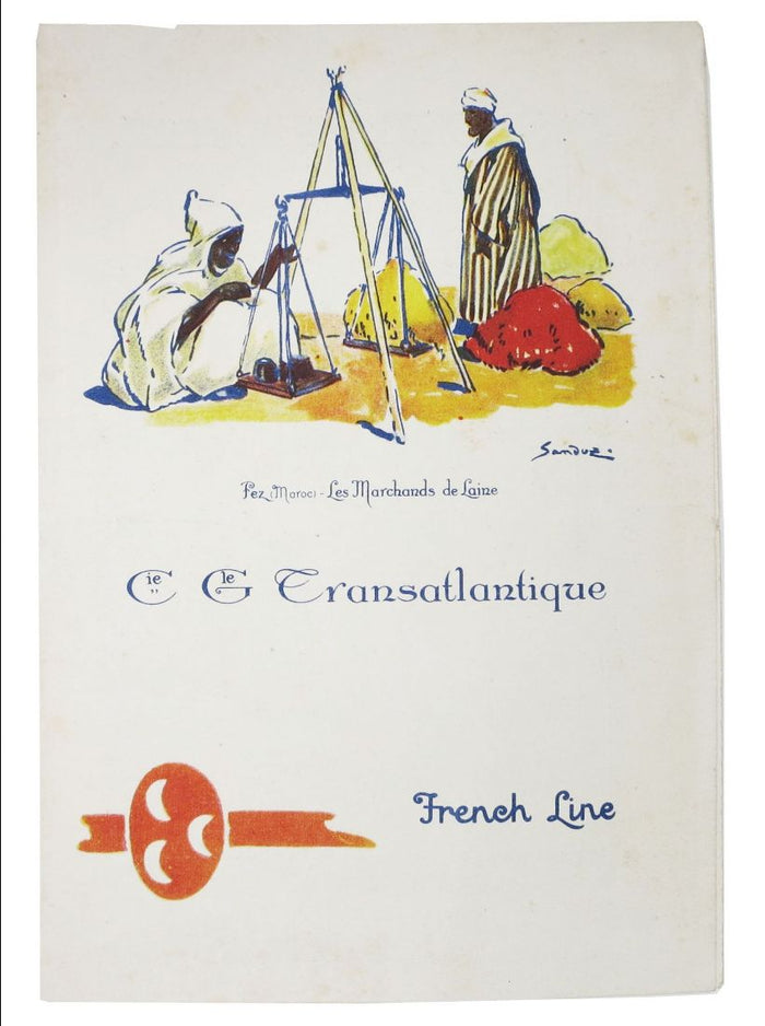 Cie. Gle. Transatlantique Menu