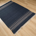 Çizgi Desenli Makine Dokuma Kilim, lacivert, 120x180 cm — Halıcızade