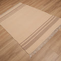 Çizgi Desenli Makine Dokuma Kilim, krem, 120x180 cm — Halıcızade