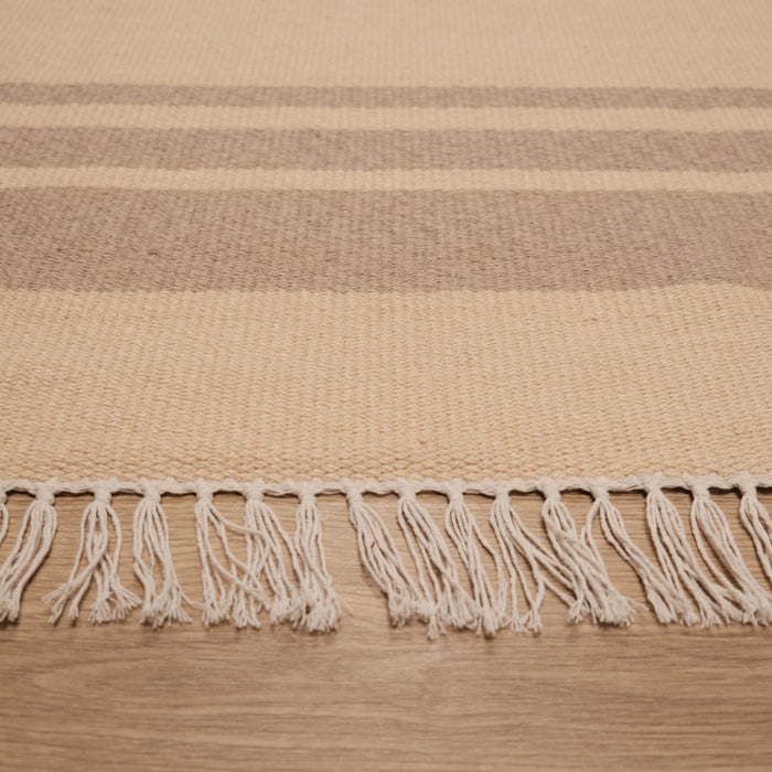 Çizgi Desenli Makine Dokuma Kilim — yün