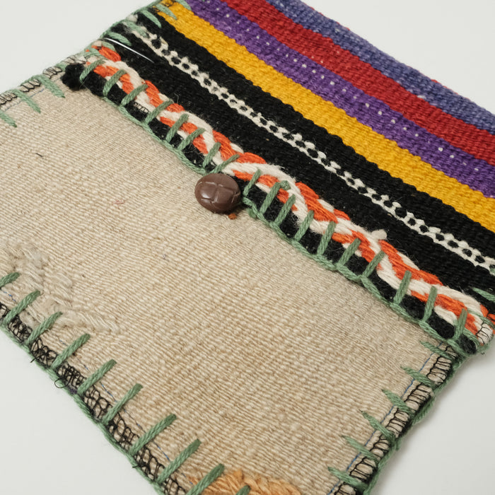 Çok Renkli El Dokuma Yün Kilim Çanta — Anadolu deseni