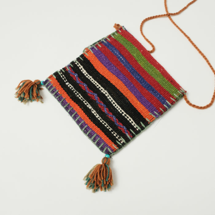 Çok Renkli El Dokuma Yün Kilim Çanta