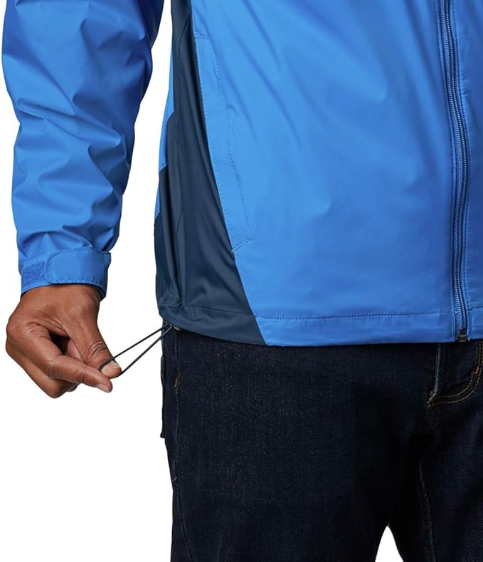 Columbia Men's Glennaker Lake Rain Jacket, Blue Jay/Columbia Navy, L Tall