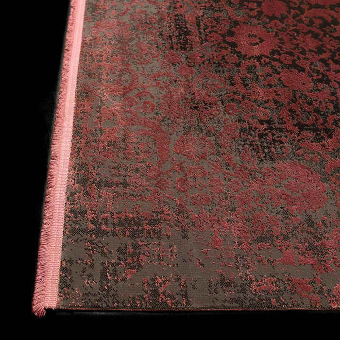 Cordoba Serisi Makine Dokuma Çiçek Desenli Bordo Halı — 80x150, 100x200, 120x180, 80x300 cm