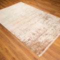 Cordoba Serisi Soyut Desenli Makine Dokuma Halı, vizon, 80x150 – 300x400 cm — Halıcızade