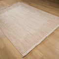 Cozy Serisi Çerçeve Desenli Makine Dokuma Halı, krem, 160x230 cm — Halıcızade
