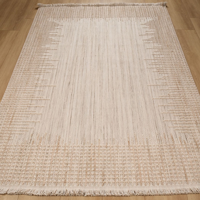 Cozy Serisi Çerçeve Desenli Makine Dokuma Halı — 160x230 cm