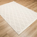 Cozy Serisi Geometrik Desenli Makine Dokuma Halı, beyaz, 80x150 – 200x290 cm — Halıcızade