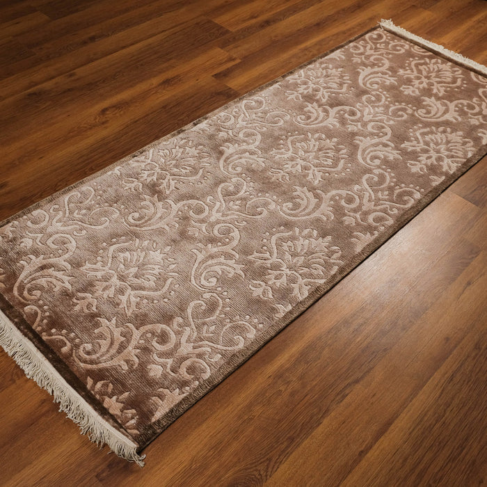 Damask Desenli El Dokuma Bambu Salon Halısı